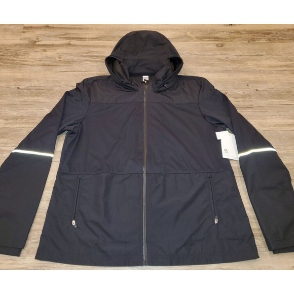 GAP Fit Hybrid Tech Hooded Full Zip Jacket Black Mens Sz XL NEW NWT $100 retail - Picture 2 of 16